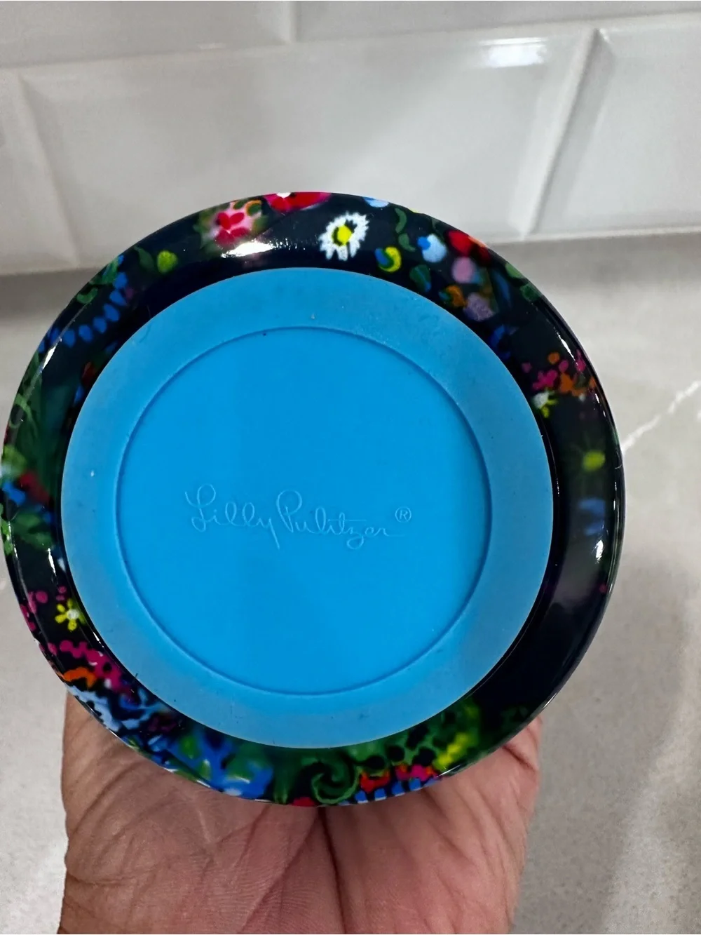 Lilly Pulitzer Multi Blue Pink Floral Stainless Steel Tumbler
